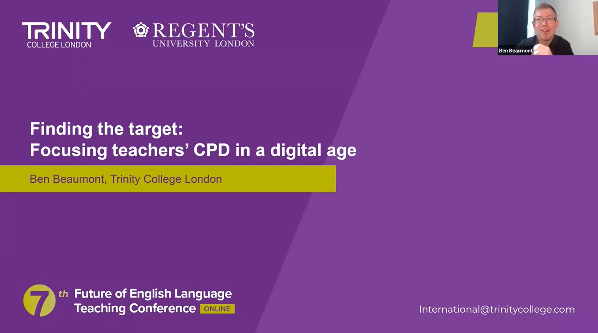 Finding the Target Focussing Teachers CPD in a Digital Age